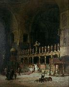 David Dalhoff Neal INTERIOR OF ST.MARKS,VENICE oil on canvas